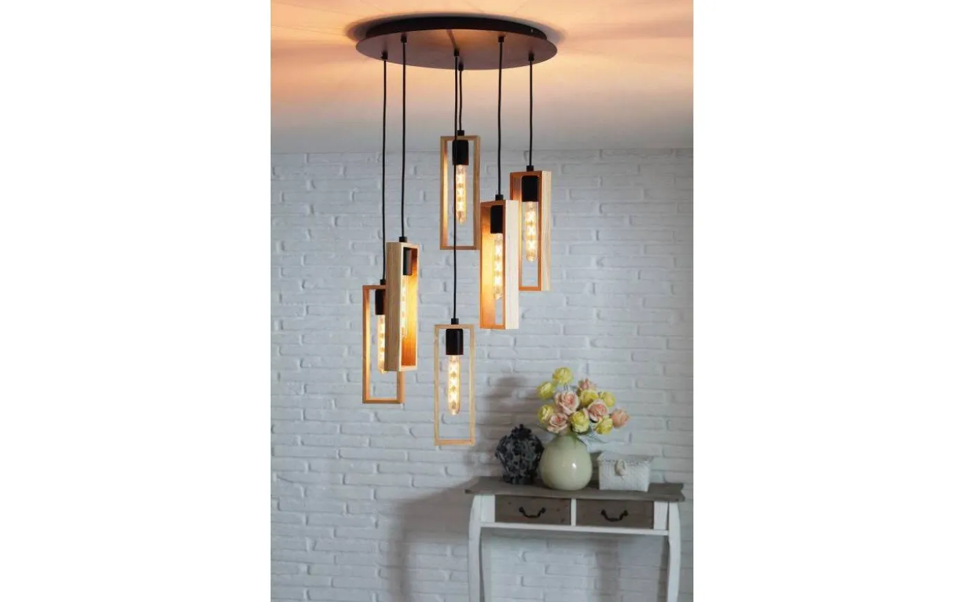 Littleton Taklampa 50cm 6L Svart/Brun