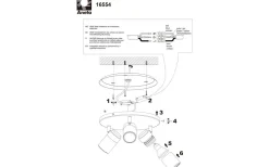 Livorno Takspotlight 25cm Rund Krom IP44