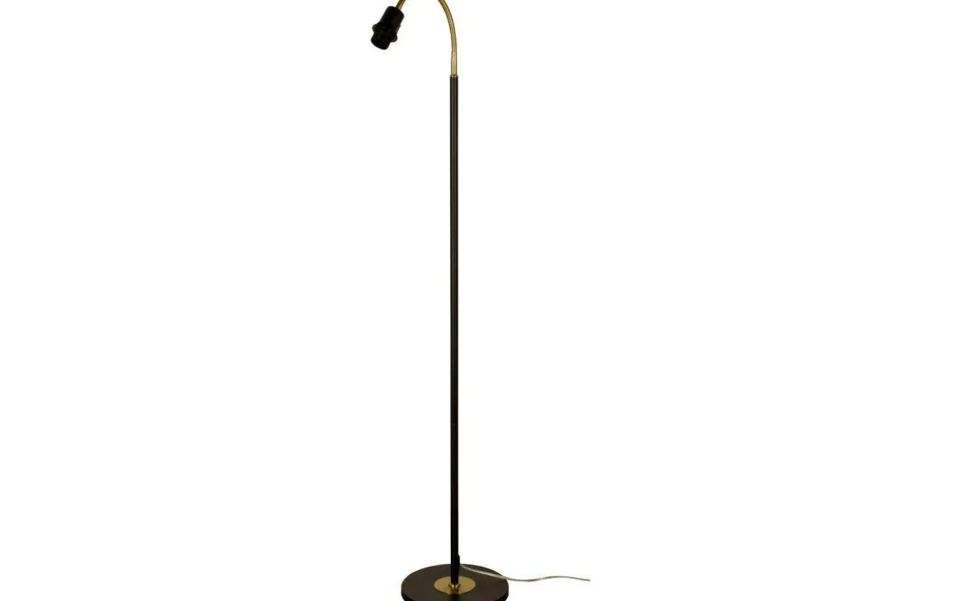 Ljusdal Golvfot 140cm 1L Svart/Matt Mässing Ex. Lampskärm
