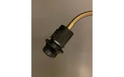 Ljusdal Golvfot 140cm 1L Svart/Matt Mässing Ex. Lampskärm