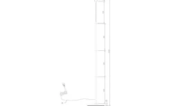 Ljusdal Golvlampa 140cm 1L Svart/Valnöt Ink. Lampskärm