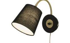 Ljusdal Vägglampa Svart/Matt Mässing