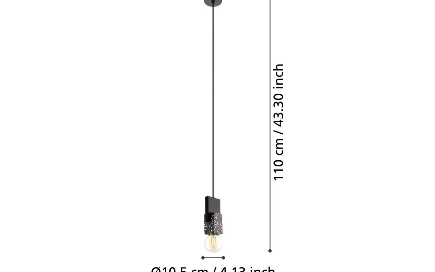 Lobatia Fönsterlampa 10,5cm Svart