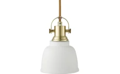 Loke Fönsterlampa 12cm Borstad Mässing/Opal