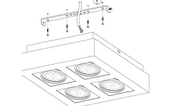 Loke Plafond 25cm LED Borstad Aluminium