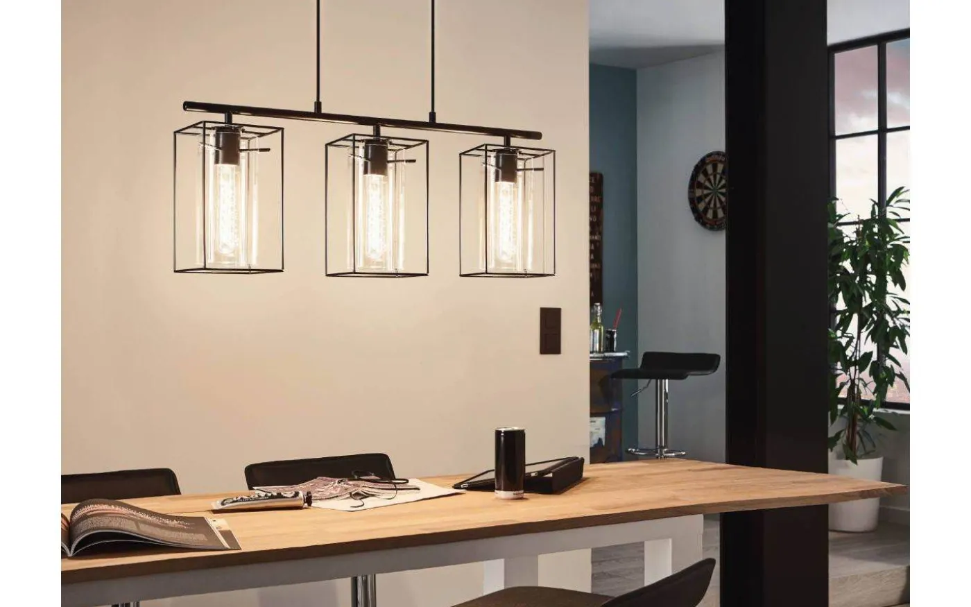 Loncino Taklampa 75cm 3L Svart