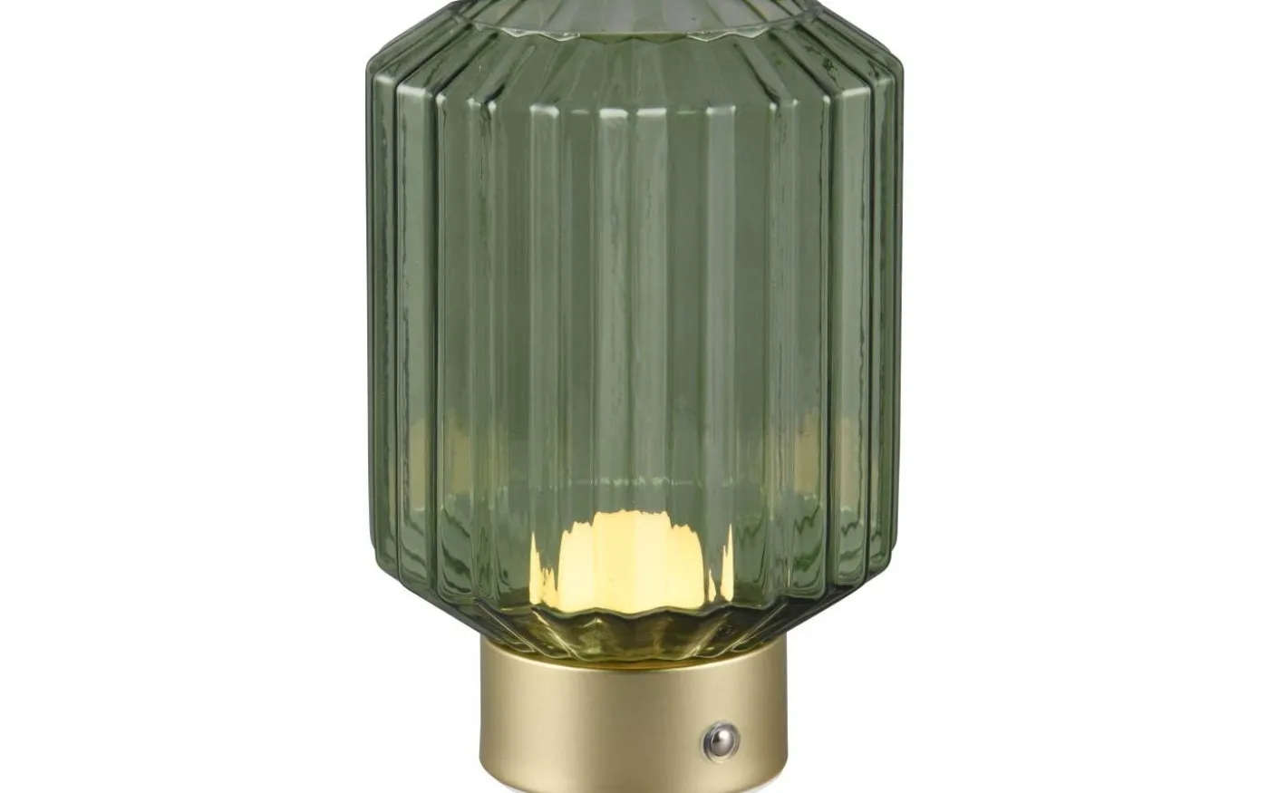 Lord Bordslampa LED matt mässing/grön uppladdningsbar