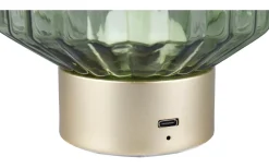 Lord Bordslampa LED matt mässing/grön uppladdningsbar