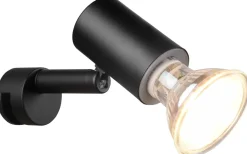 Lorenzo H2O Vägglampa 1-dels GU10 mattsvart IP44