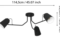 Loreto Plafond 114,5cm Svart