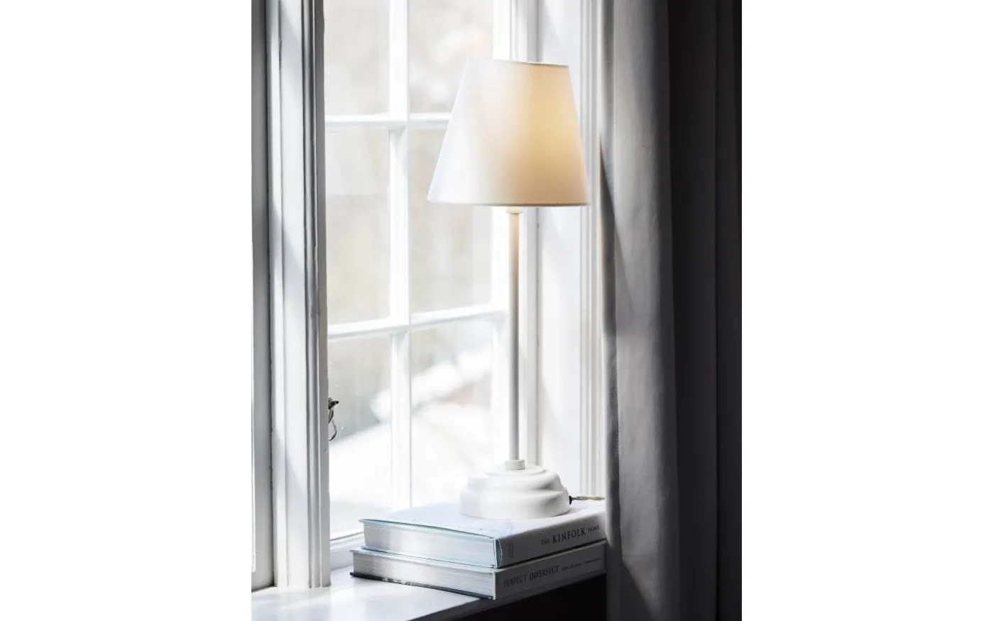 Lottie Lampfot 45cm Offwhite