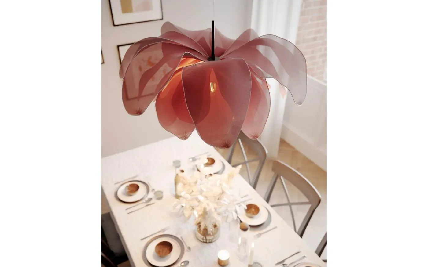 Lou Lou Taklampa 80cm Rosa