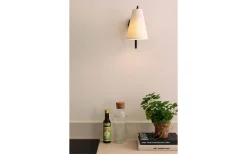 Lou Vägglampa Vit Bouclé/Svart