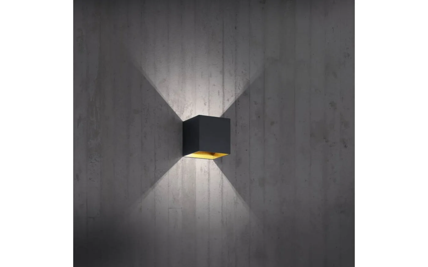 Louis Vägglampa LED matt svart/guld