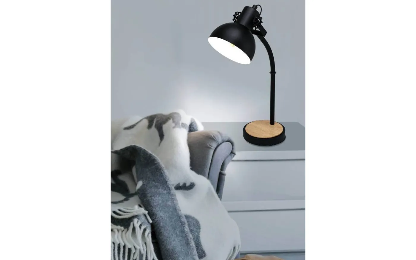 Lubenham Bordslampa 57cm Svart/Brun