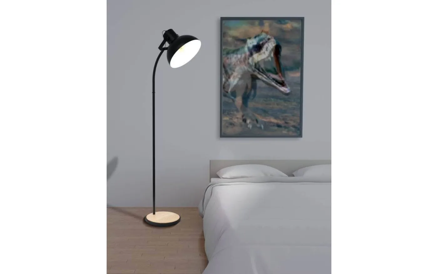 Lubenham Golvlampa 160cm Svart/Brun