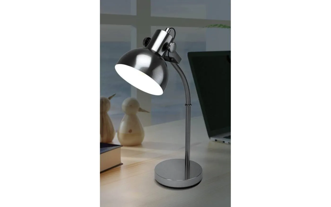 Lubenham skrivbordslampa 57cm Stålantik/Creme