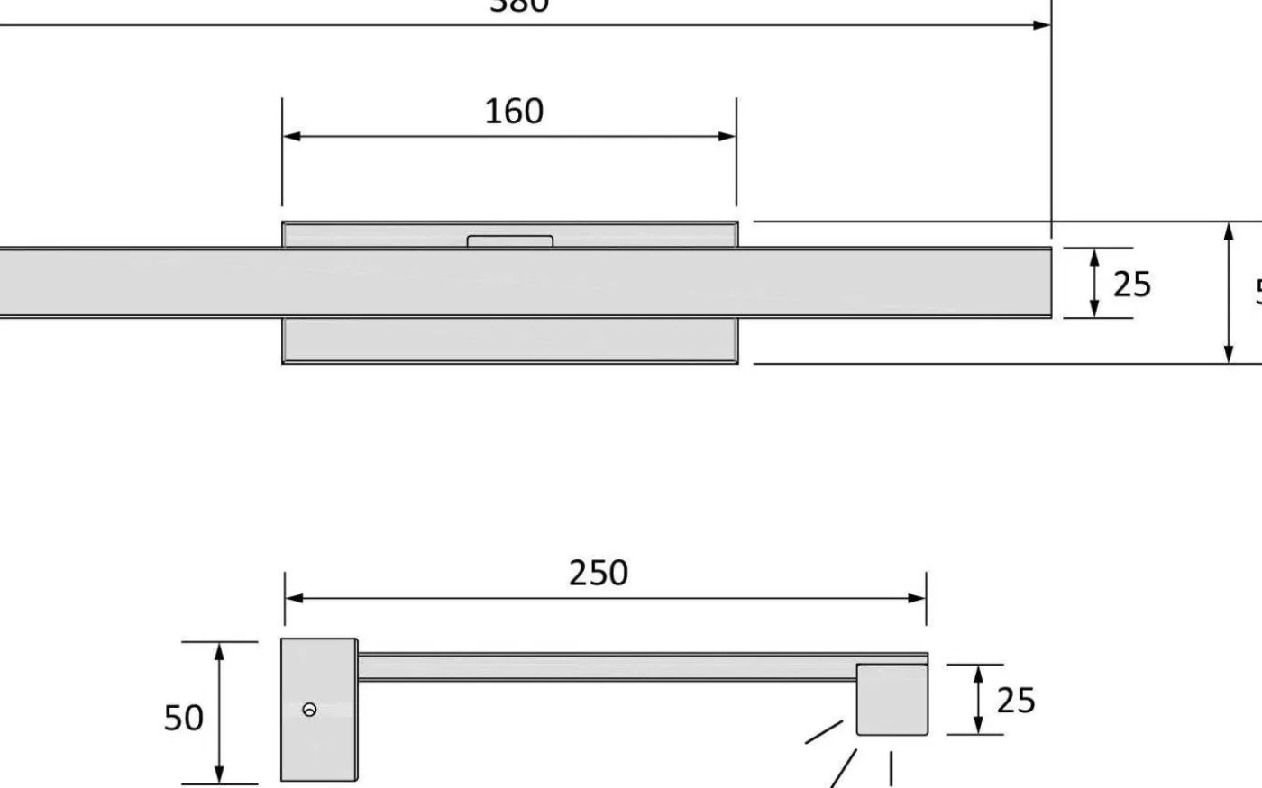 Lucca Spegelbelysning LED 9W 3000K Vit IP44