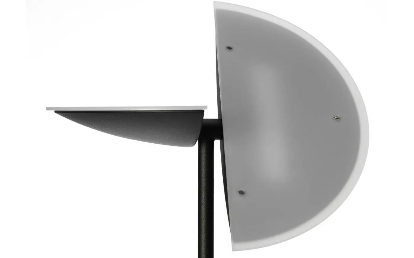 Lucius Golvlampa 1,8m LED 3000K 30W+6W Dimbar Svart/Krom