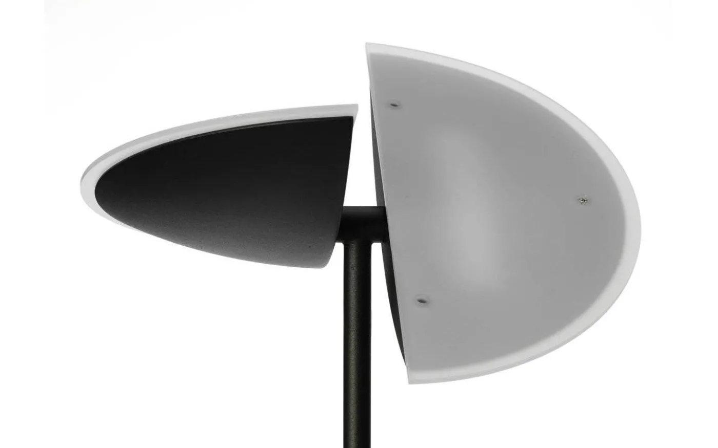 Lucius Golvlampa 1,8m LED 3000K 30W+6W Dimbar Svart/Krom