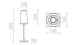 Lulu Bordslampa 59cm Vit/Krom