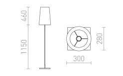 Lulu Golvlampa 160cm Svart/Krom E27