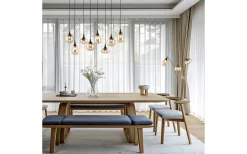 Lumina Takpendel 8-delad E14 matt svart/bärnsten