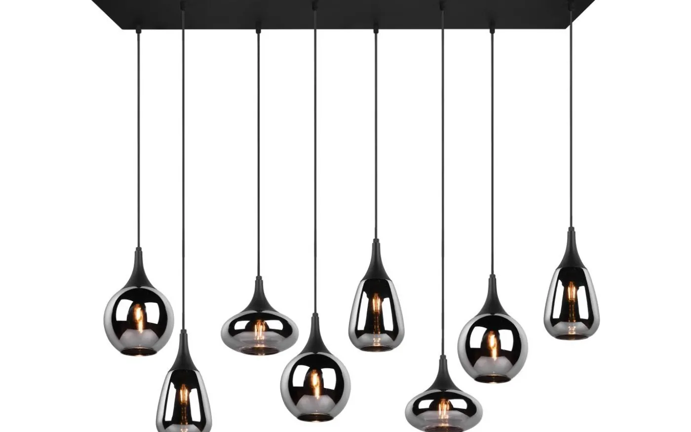 Lumina Takpendel 8-delad E14 mattsvart