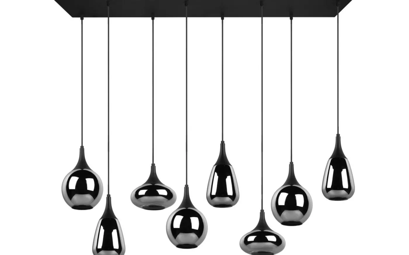 Lumina Takpendel 8-delad E14 mattsvart