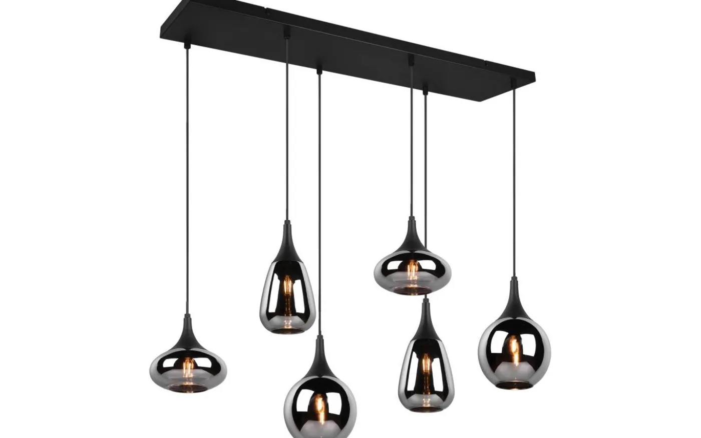 Lumina Takpendel 6-delad E14 mattsvart