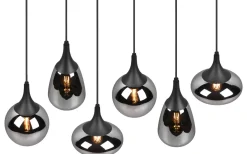 Lumina Takpendel 6-delad E14 mattsvart