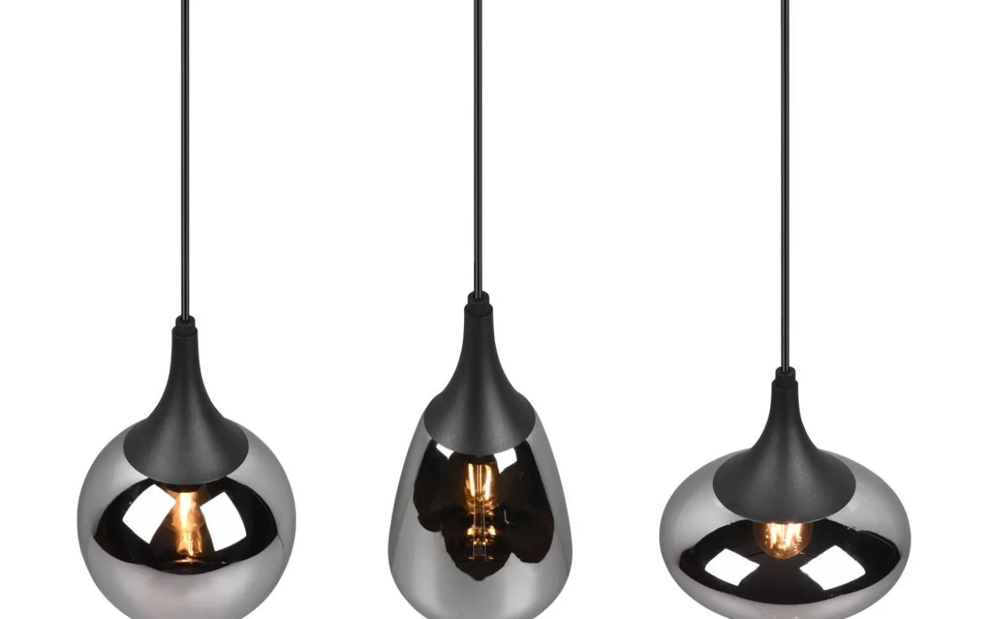 Lumina Takpendel 3-delad E14 mattsvart