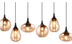 Lumina Takpendel 6-delad E14 matt svart/bärnsten