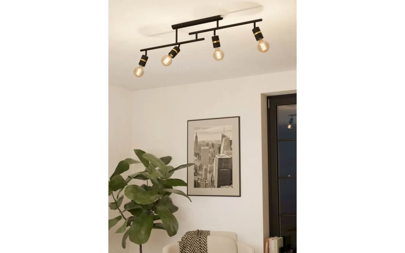 Lurone Plafond 100cm Svart