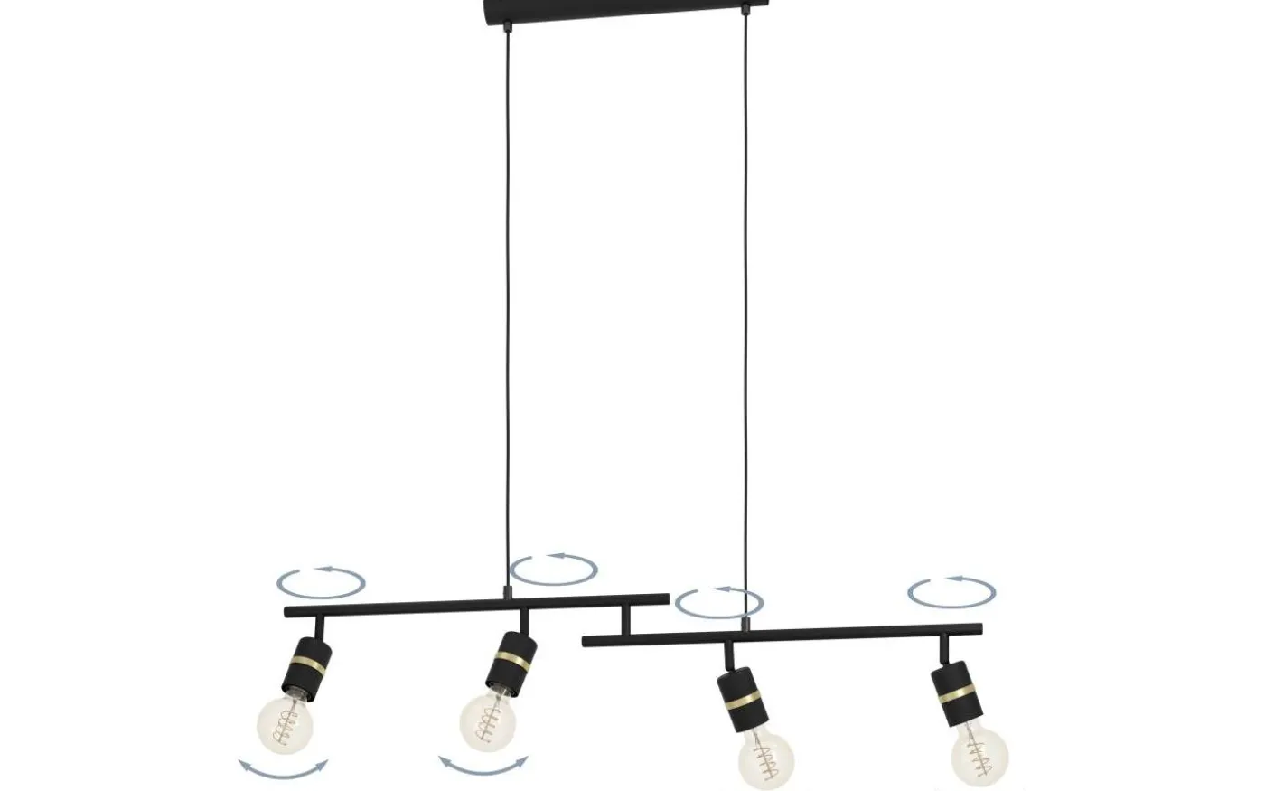 Lurone Taklampa 100cm Svart