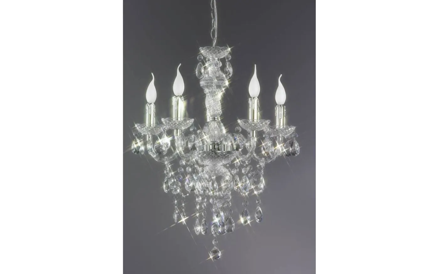 Luster Kristallkrona 52cm 5-delad E14 transparent