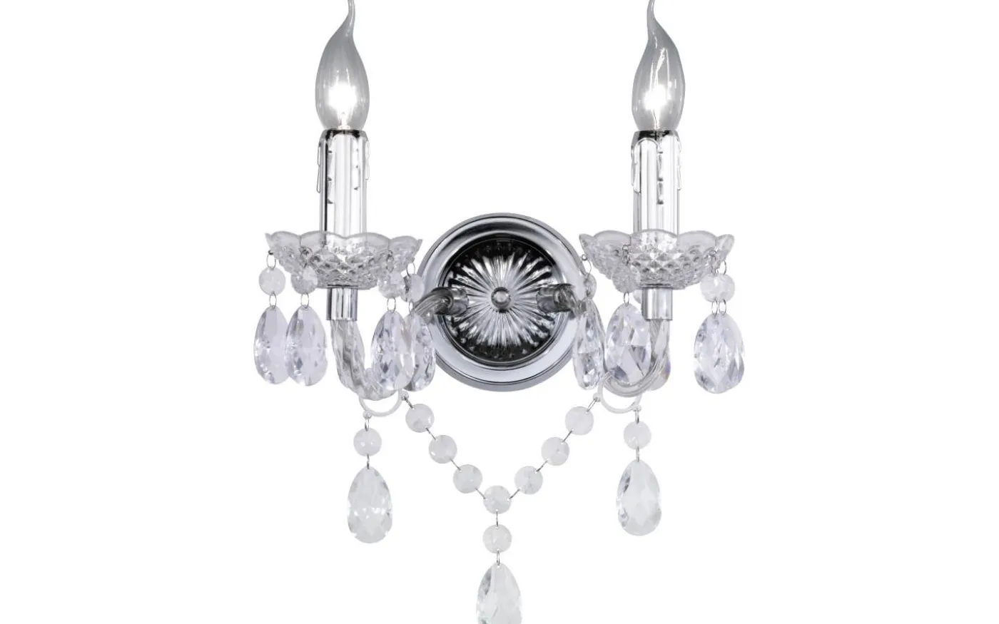 Luster Vägglampa 2xE14 transparent