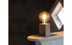 Lys Bordslampa E27 10cm Brun