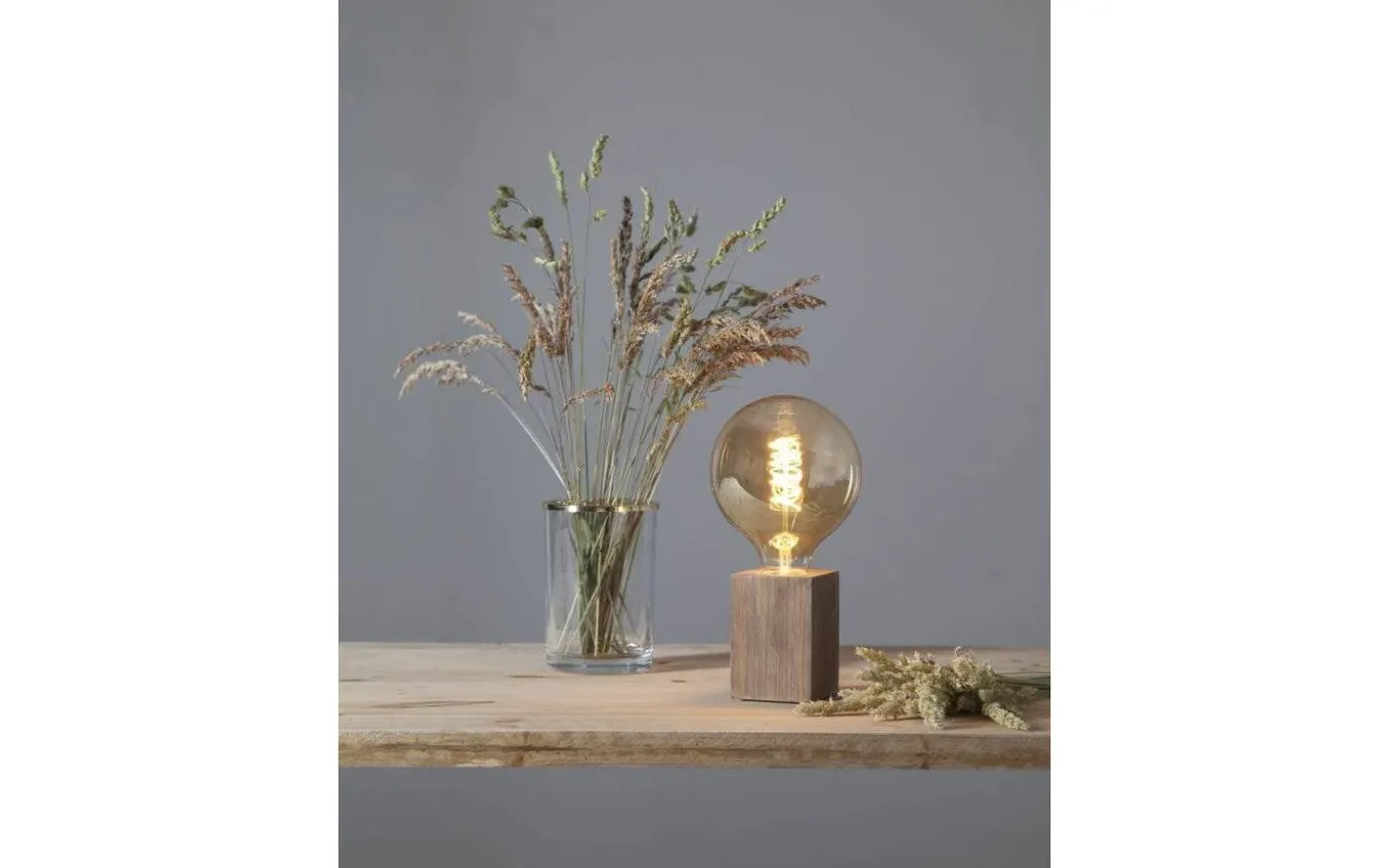 Lys Bordslampa E27 10cm Brun