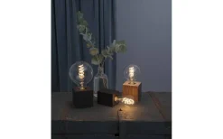 Lys Bordslampa E27 10cm Svart