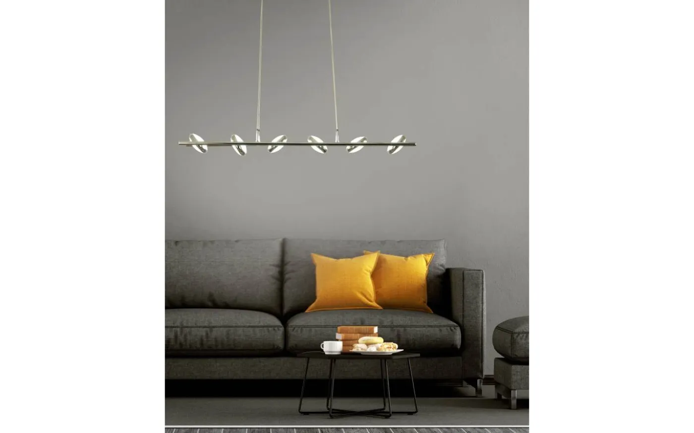 Macarons Taklampa 90cm LED 6x5W 3000K Krom/Frost