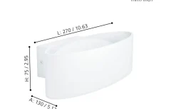 Maccacari Vägglampa LED 3000K 10W Vit