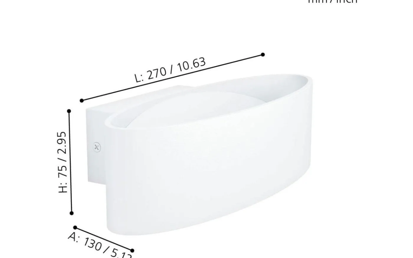 Maccacari Vägglampa LED 3000K 10W Vit