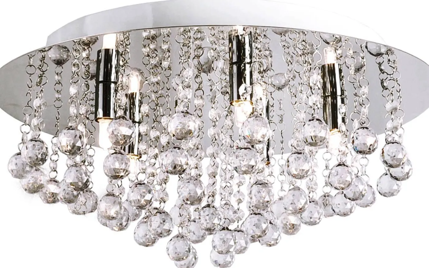 Madelene Kristallplafond 50cm Krom