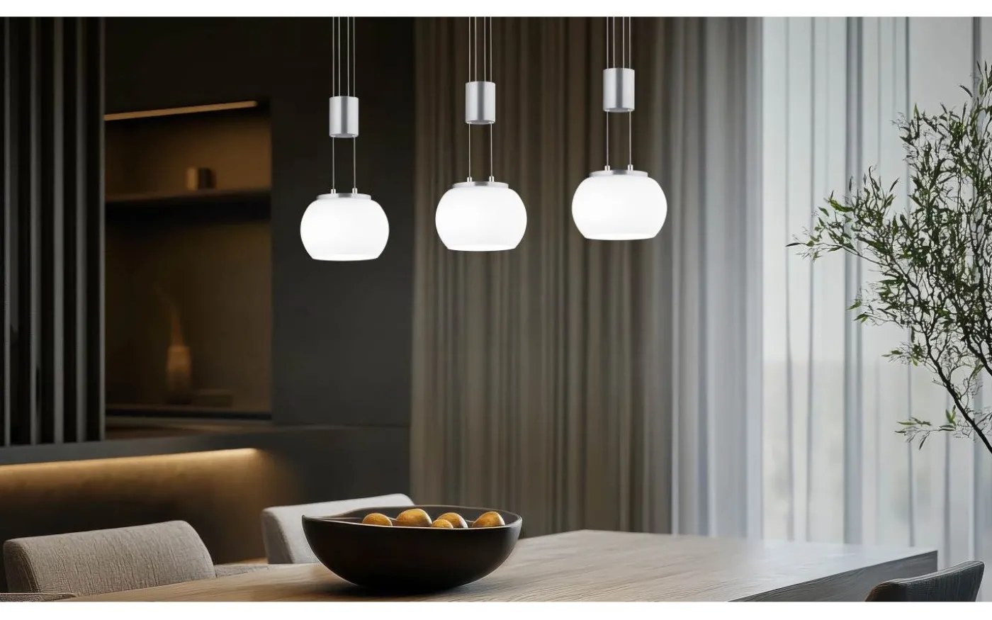 Madison Takpendel LED 3-delad i borstat stål