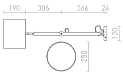Madison W Vägglampa Vit/Krom E27