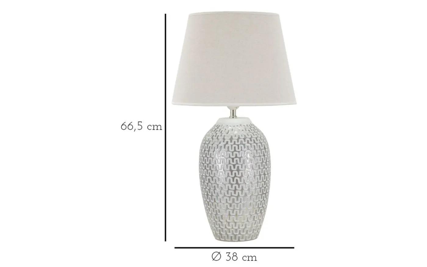 Magico Bordslampa 65cm Silver/Vit