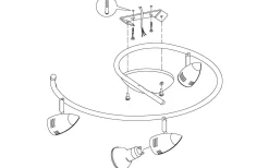 Magnum Takspotlight 26cm GU10 LED 3000K 3x2,8W Nickel