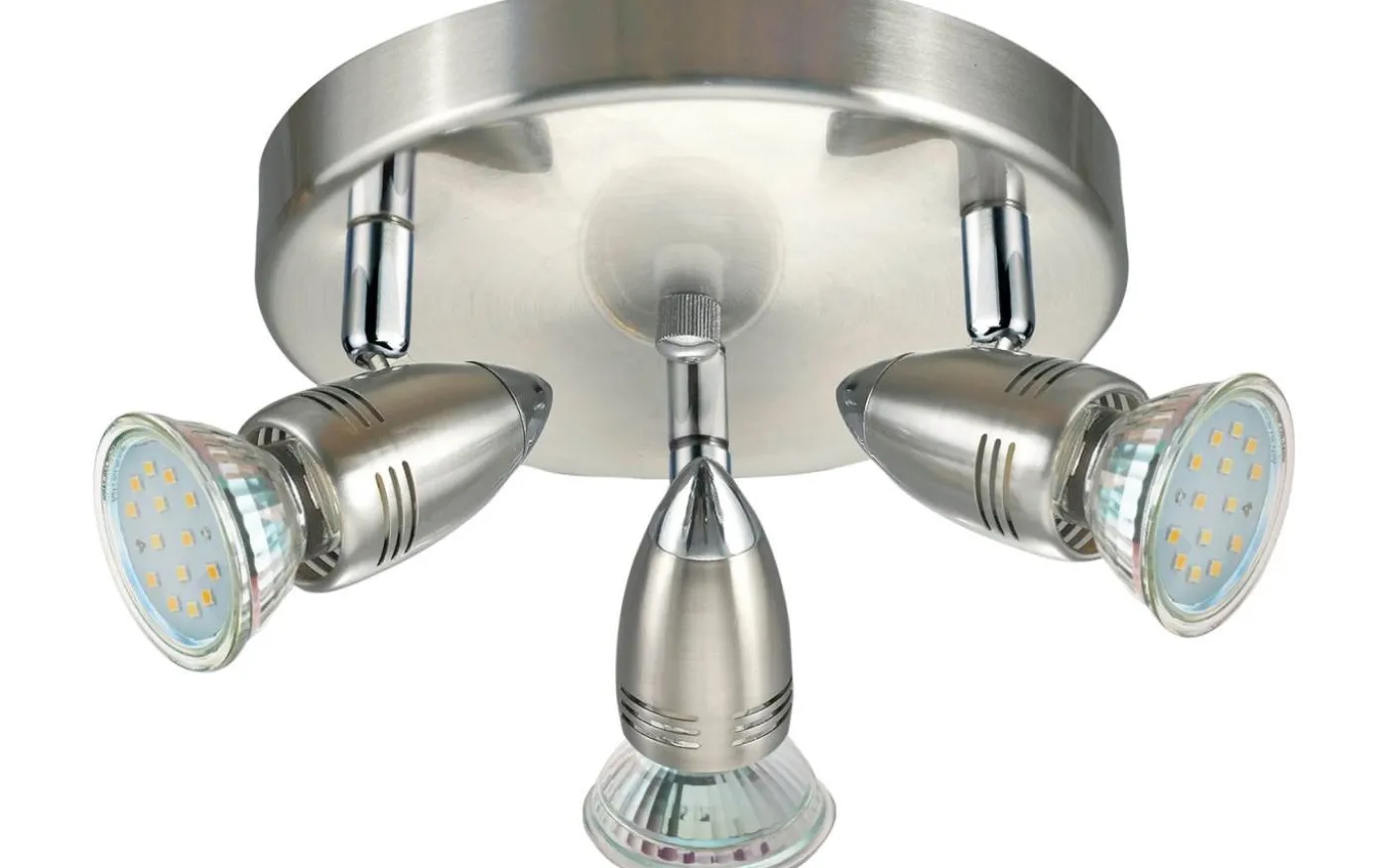 Magnum Takspotlight 18cm GU10 LED 3000K 3x2,8W Nickel