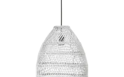 Maja Taklampa 53cm Vit Rotting med Svart Upphäng